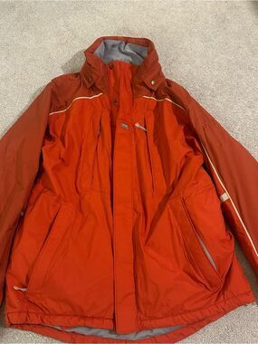 Helly Hansen Men’s Helly Tech 10 Orange Red Ski Snowboard Jacket Large GUC